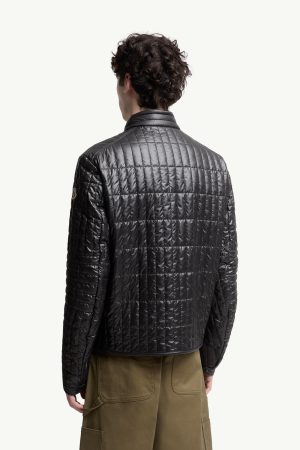 Lasne Vertical-Quilted Padded Biker Jacket