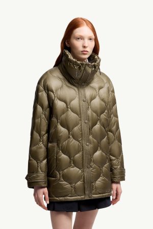 Lombi Hooded Mid-Length Down Jacket