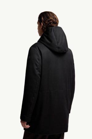 Merri Reversibe Wool Hooded Long Down Jacket