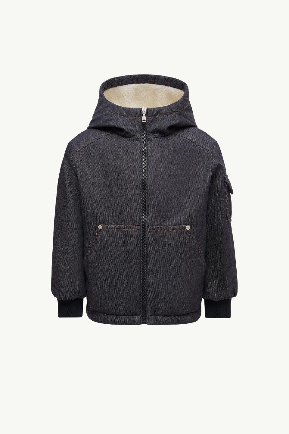 Nicolau Denim Hooded Down Jacket
