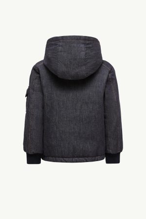 Nicolau Denim Hooded Down Jacket