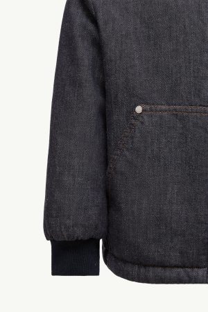 Nicolau Denim Hooded Down Jacket