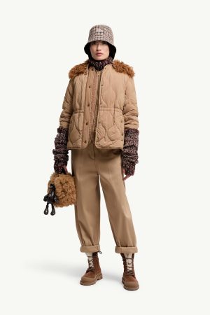Quintin 3-in-1 Shearling-Trimmed Short Down Jacket