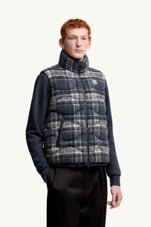 Sfakia Geometric-Quilted Wool Down Vest