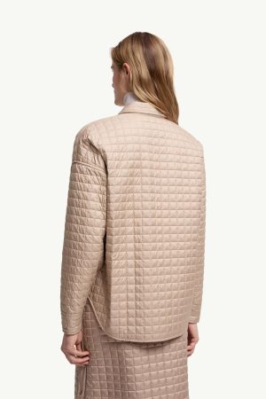 Square-Quilted Reversible Padded Shirt