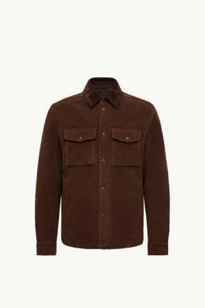 Teddy Corduroy-Trimmed Shirt Jacket