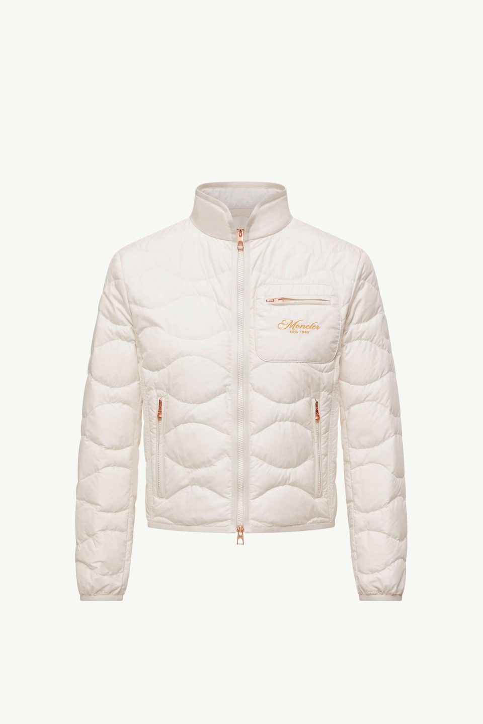 Tegea Wave-Quilted Short Down Jacket