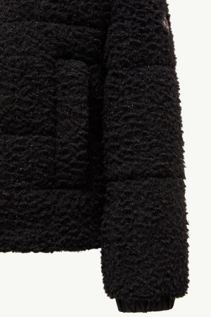 Zambaga Metallic Teddy Hooded Down Jacket